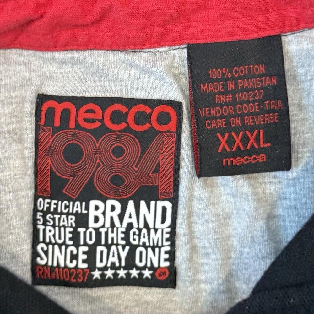 Vintage Mecca Jeans USA Black Polo Shirt Men's Size XXXL Baggy Hip Hop 90s Y2K - Picture 3 of 3